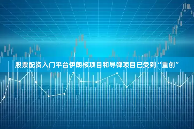 股票配资入门平台伊朗核项目和导弹项目已受到“重创”