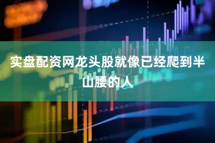实盘配资网龙头股就像已经爬到半山腰的人